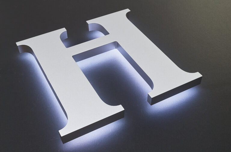 backlit lobby letter
